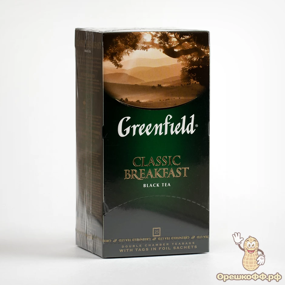 Купить чай черный greenfield (гринфилд) classic breakfast 25*2 г в СПб,  интернет-магазин с доставкой на дом - Орешкофф.рф